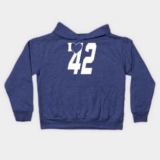 I Love Number 42 Kids Hoodie